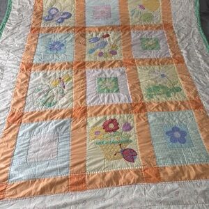 Vintage Little Tikes Floral Patchwork Quilt